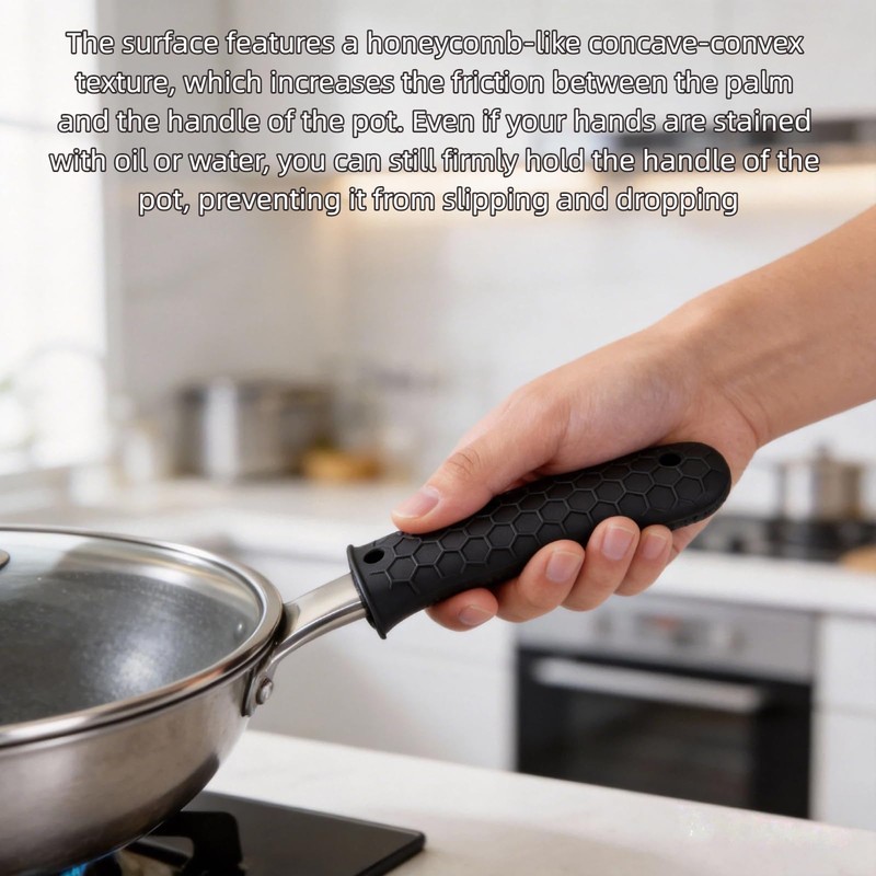8 Pcs Silicone Pot Handle Covers Set, Heat Resistant Cast