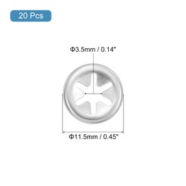 sourcing map M4 20Pcs Bearing Clamp Washer, 304 Stainless Steel Tooth locking Ring Washers Quick Speed Nut ing Fastener, Silver