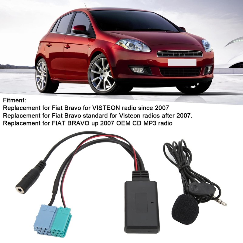 6+8-Pin AUX IN Bluetooth Audio Adapter Cable Replacement with Hands-Free