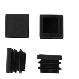 sourcingmap 22mm x 22mm Plastic Square Caps Tube Pipe Inserts End Blanking 12 Pcs