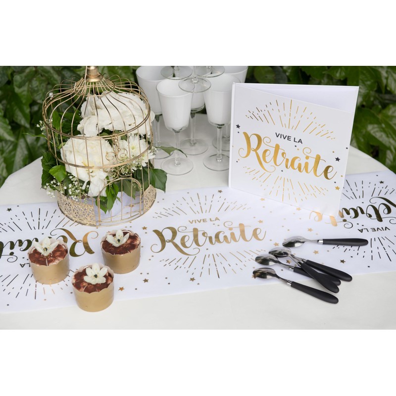 Livre d'or retraite blanc et or (x1)