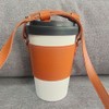 Bombinate Leather Cup Holder Round Coffee Handle Strap Bag