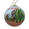 Hand Painted Glass Christmas Ornament - Burlington, Vermont