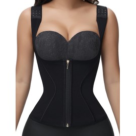 SHAPSHE Waist Trainer for Women, Tummy Control Sports Girdle, Workout Body Shaper with Adjustable Shoulder Strap