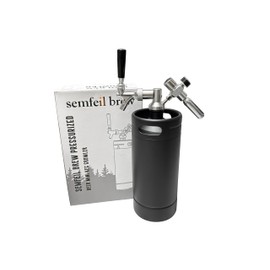 128oz Mini Keg Growler Carbonated Beer Growler Tap System 304 Stainless Steel Pressurized Draft Beer Dispenser System, Portable Home Beer Dispenser System Craft Beer Keg Gift for Men Beer Lovers