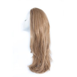 Bombshell Hair Extensions 3/4 Half Head Hair Piece 24 inches Heat Resistant Synthetic Long Flicky Wave Thick Wig (M08 ASH MEDIUM BLONDE)