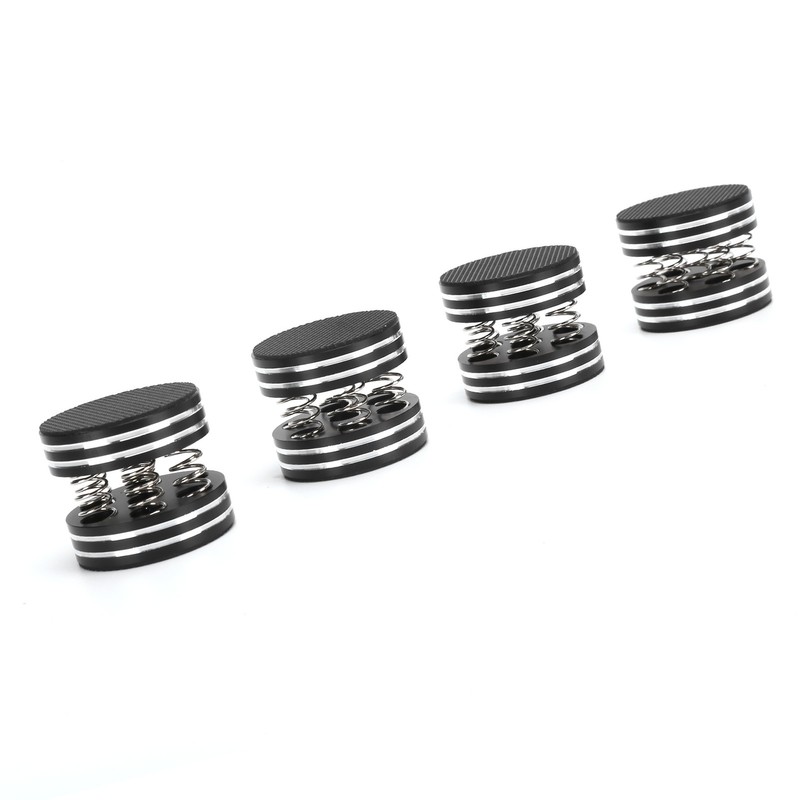 4PCS Spring Speaker Spikes Sound Dampening Feet for HiFi Amplifier/Speaker/Turntable/PlayerBlack