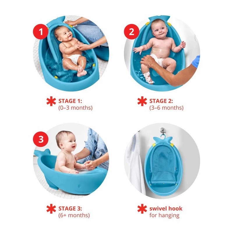 Skip Hop Infant Bath Tub 3-Stage Grow With Baby Smart