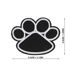 MILISTEN Pack of 20 Dog Paw Puppy Paw Patches Appliqué Embroidery Sticker Patches for Repairing or DIY Decorating Your Jackets Clothes
