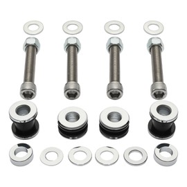 TCT-MOTORPARTS Chrome Sissy Bar Docking Hardware Kit Fit For Harley Fat Boy FLSTF 2003-2017 Heritage Softail Springer Classic Standard Fat Boy Lo