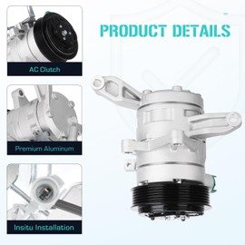 Air Conditioner AC Compressor with Clutch Fits for Subaru Forester 2.0L 2.5L 2014-2018, Impreza 2.0L 2012-2016, WRX 2.0 2015-2020, XV Crosstrek 2.0 2013-2015, Replaces CO 29103C