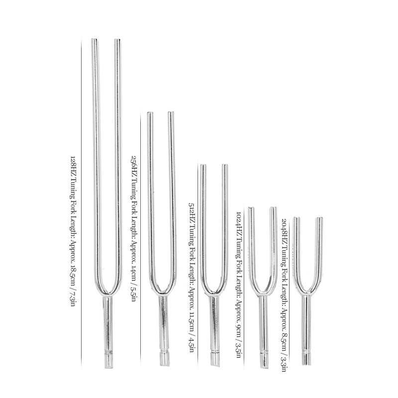 128Hz256Hz512Hz1024Hz2048HZ Aluminum Alloy Tuning Fork Sound Healing Therapy Tool Set