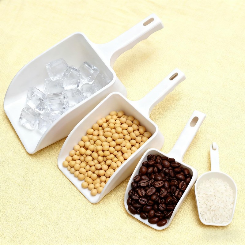 Mini Ice Scoop 6 OZ, Super Durable, Food Grade PP