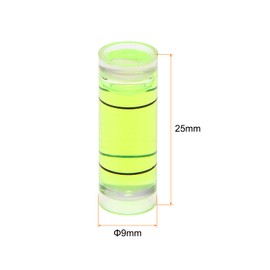 HARFINGTON 6pcs Small Cylindrical Bubble Level Vials 9x25mm PMMA Mini Horizontal Bubble Spirit Level Measuring Layout Tools for RV TV Picture Frame Hanging Tool Leveler