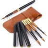 Fuumuui Kolinsky 3-Piece Round Travel Set Brush Set Professional Brush
