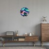 XNM Aurora Glass Battery Wall Clock 12 Inch Snow Mountain