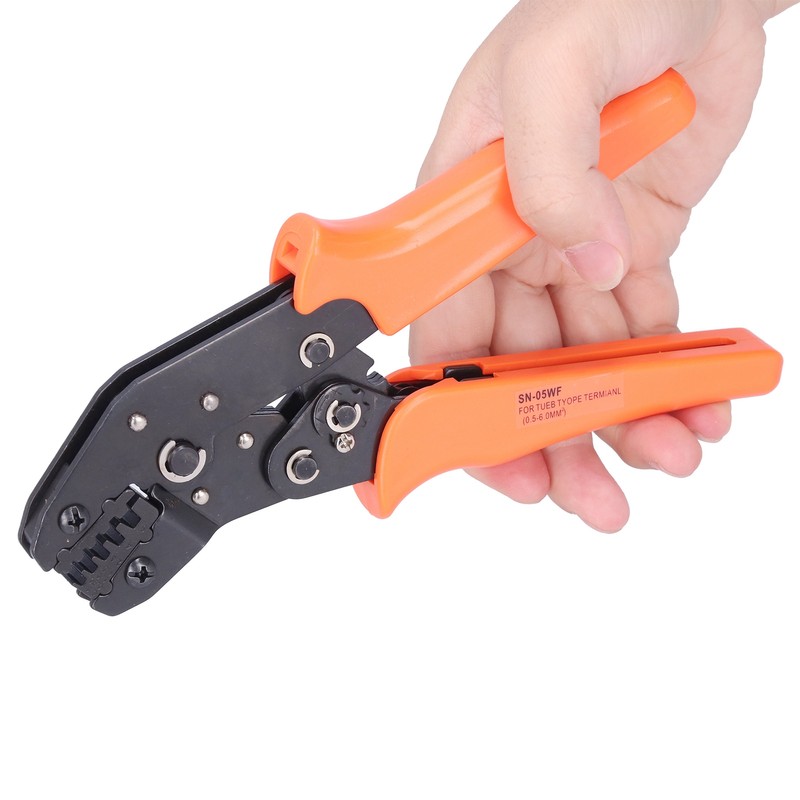 Crimping Tool Ratchet Pliers Terminal Wire Crimper Hand Operated Supplies