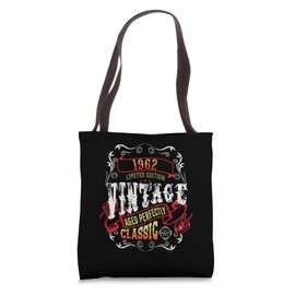 Vintage 63 Birthday Decoration Men Women 63yr 1962 63th Bday Tote Bag