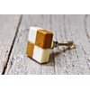 ARTISNO White Rectangular Marble Knob, Modern Cabinet Knob, Decorative Hardware,