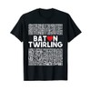 Baton Twirling Heart - Twirl Twirler Majorette Love T-Shirt