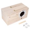 Fdit Durable Wooden Birds Nest Natural Bird House Cockatiels Bird