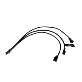 Alphacool 18693Y Splitter 3-Pin to 3x 3-Pin 30 cm Cable Modding Sleeved Black