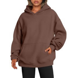 EFAN Womens Hoodies Oversized Sweatshirts Pullover Fleece Sweaters Long Sleeve Winter Fall Outfits Fashion Y2k Clothes Brown L
