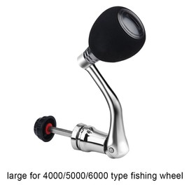 Alomejor Replacement Fishing Reel Handle, Compatible with 2000-6000 Series Spinning Reels, Rocker Arm Grip, Silver Finish, Durable Construction for Be