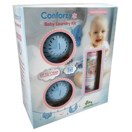 Conforzy Baby Laundry Balls Kit for Sensitive Skin. Washing Machine Balls and Stain Remover (Up-to 240 Washes). Eco-Friendly with no Harsh Chemicals. 1 Year Worth of Laundry