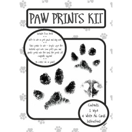 BabyRice Paw Print Kit for Dogs and Cats - Safe Inkless Ink Free Wipe and Card - Create Lasting Memories with Your Furry Friend - Perfect Pet Pawprint Maker for Animal Lovers (1 Wipe, 4 x A6 Cards)