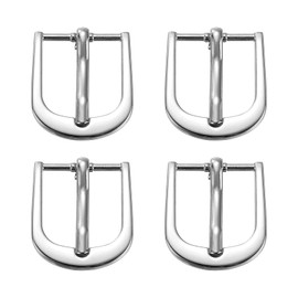 SUIKIHUM 4 Pack Metal Roller Buckles, 1" Adjustable Roller Buckle for Strap, Single Prong Belt Buckle for Belt Bag Keychain, Silver