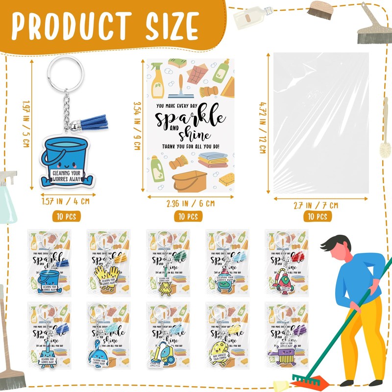 Nosiny 10 Sets National School Custodian Day Gift Employee Appreciation