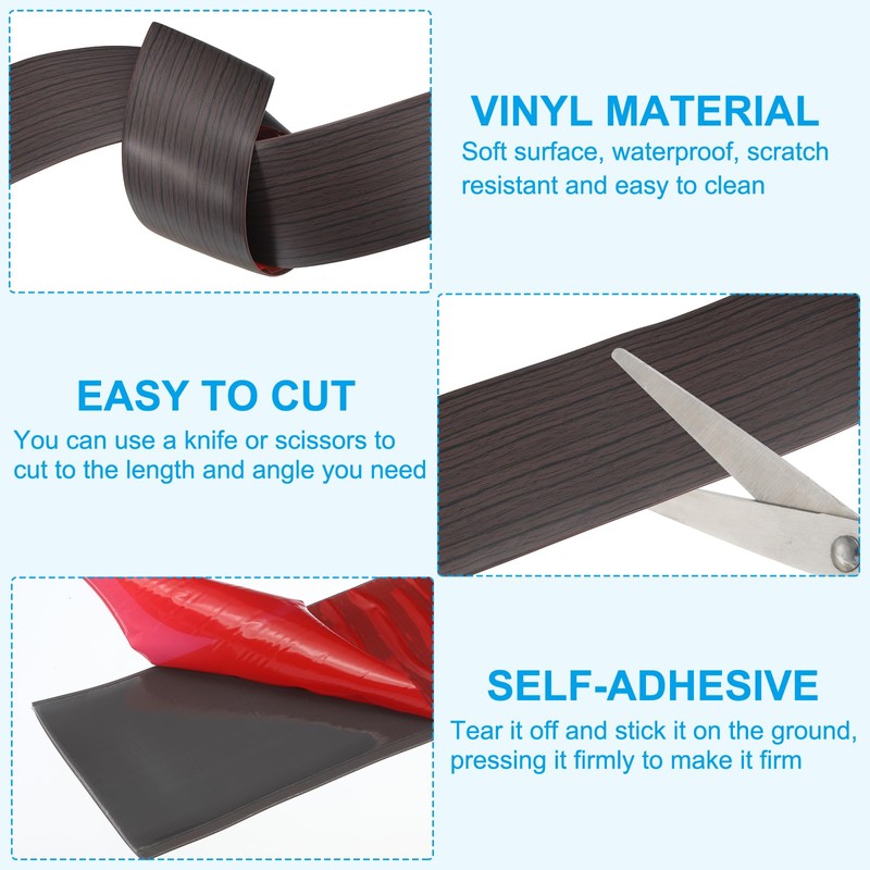 PATIKIL Self Adhesive Floor Transition Strip 10 ft x 2"