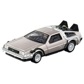 Takara Tomy Tomica Premium Unlimited 07 Back to the Future Delorean Toy Mini Car, Matchbox Size Car, Ages 6 and Up, Boxed, Toy Safety Standards ST Mark Certified
