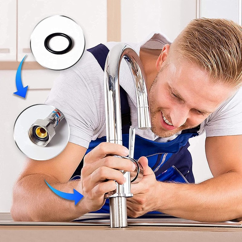YUENTOEN 279Pcs Rubber O-Rings Kit, 18 Sizes Eyelet Sealing Gasket