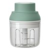 Electric Garlic Chopper USB Charging Cordless 3 Blades Garlic Masher
