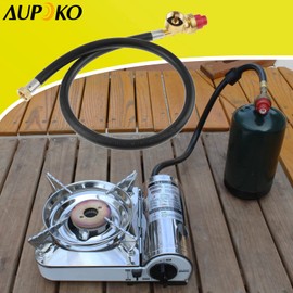 Aupoko Dual Fuel Camp Stove Replacement Hose, Portable Propane Stove Replacement 27.5 Inch Hose, M16 x 1.5 Propane Regulator Hose for Portable Stove