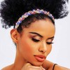 Fstrend Elastic Rhinestone headbands Sparkly Colors Crystal Braid Headpiece for
