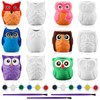 Tanlade 12 Set Paint Your Own Ceramic Planters Mini Owl