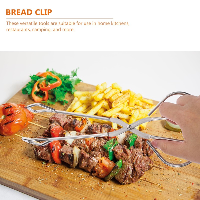 UPKOCH Barbecue Tongs, Length: 24 cm, Stainless Steel