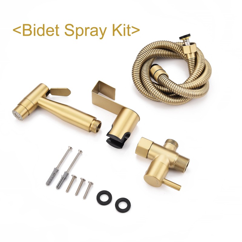 Senhozi Stainless Steel Bidet Sprayer for Toilet, Gold Finish with