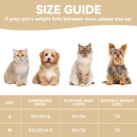 Zerbuger Cat Bed, 20In Dog Beds for Small Dogs, Calming Cat & Dog Beds for Indoor Pets, Pet Beds Comfortable Donut Round Ultra Soft (Leopard, Medium 23in)