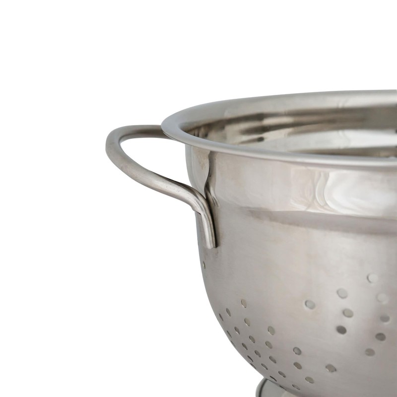1x 21.5cm Stainless Steel Colander - Metal Kitchen Cooking Rice