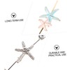 Healvian 2pcs Shiny Rhinestone Sea Star Alloy Headbands Hair Jewelry