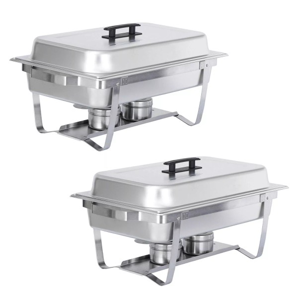 segawe 2 Pack Foldable 8QT Chafing Dish Set Full Size