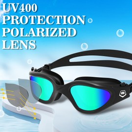 WIN.MAX Polarized Swimming Goggles Swim Pool Goggles Anti Fog Anti UV No Leakage Clear Vision for Men Women Adults Teenagers