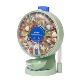 Daily Pill Organizer for Elderly – One-Button No-Flip Dispenser
