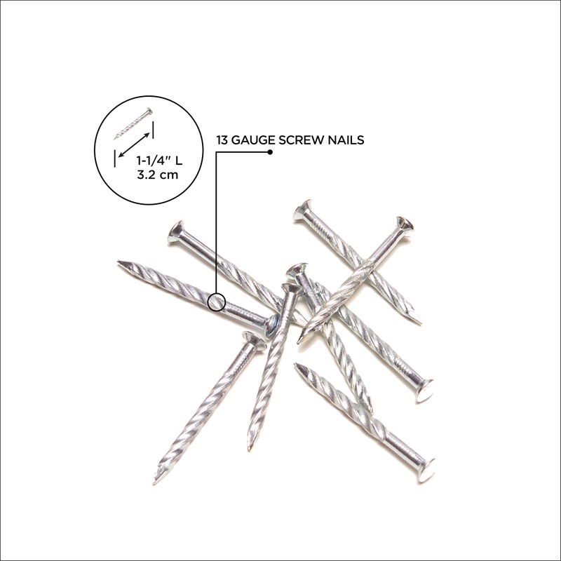 M-D Building Products Steel Floor Screw Nails Silver | 1-1/4