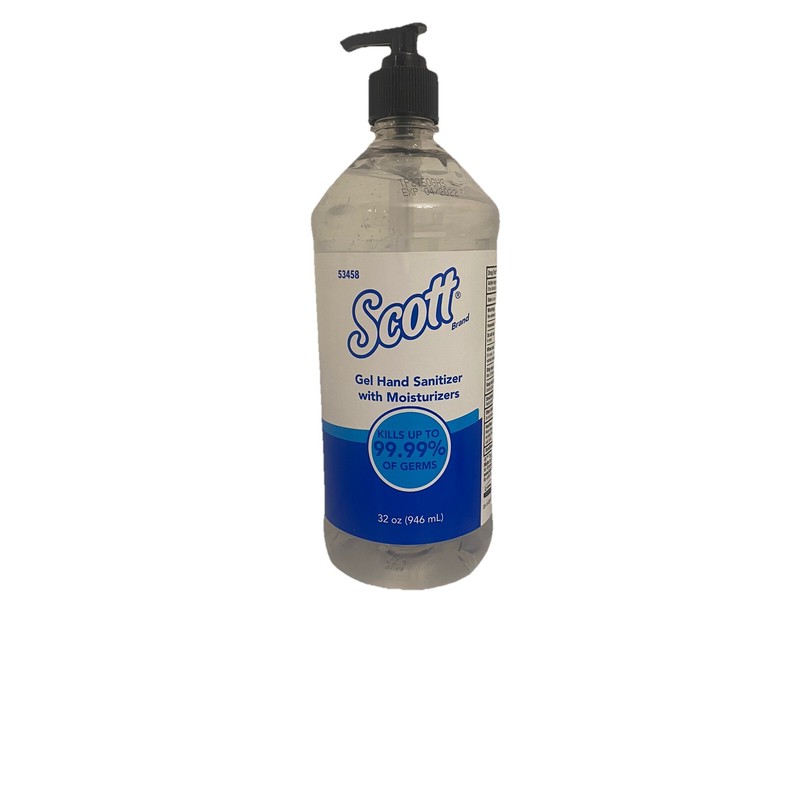 Scott Hand Sanitizer Antibacterial Gel with Moisturizing 32 oz kills