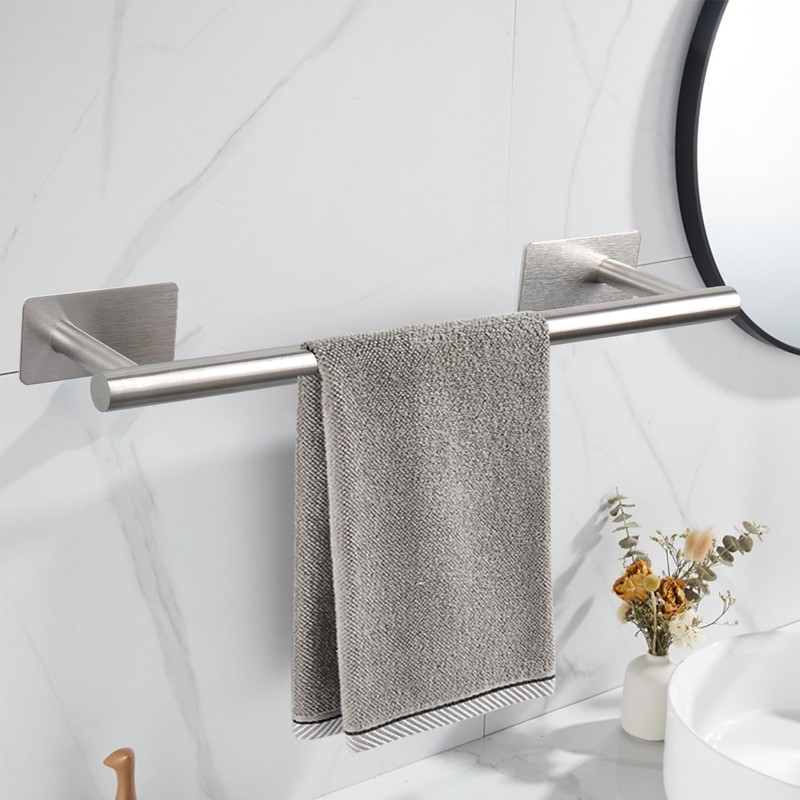 Vanloory Self Adhesive Bath Towel Bar, Stainless Steel Towel Racks